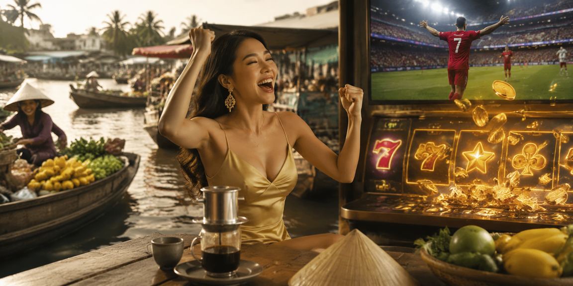 Người dùng Cần Thơ thư giãn với slot game tại f20 trong không gian quán cà phê